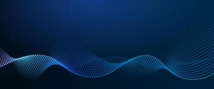 blue abstract wave pattern vector