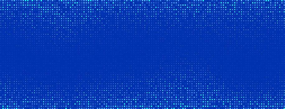 Abstract blue digital background with pixel pattern for finance, technology and business. vector