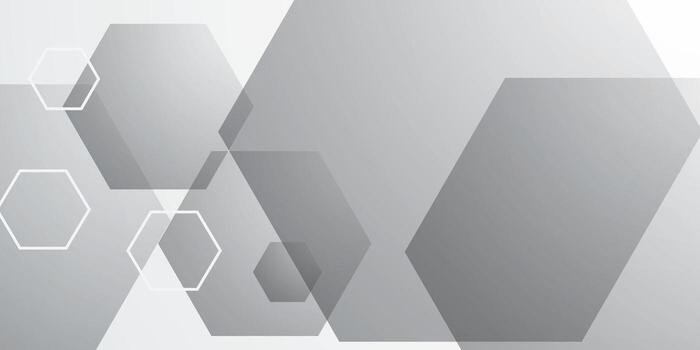 resumen geométrico hexágono negro y blanco degradado antecedentes vector