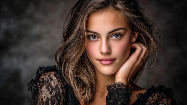 Portrait of a pretty Woman with a Gentle Expression photo