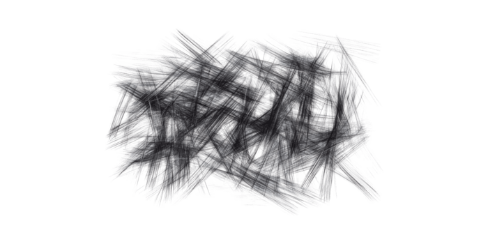 Abstract Black Line Art. Dynamic And Chaotic Artistic Expression Isolated On Transparent Background png