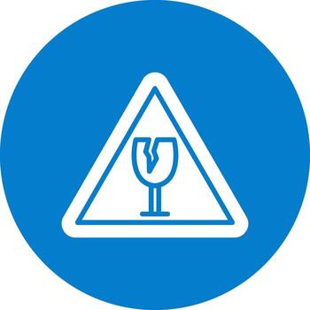 frágil. neón ui símbolo vector