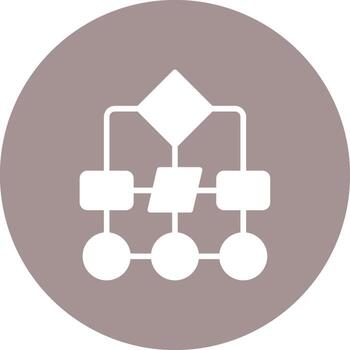 Hierarchical structure Futuristic App Badge vector