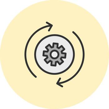 Process Vibrant Visual Design Object vector