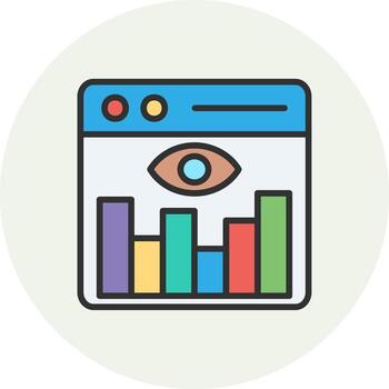 OnLine Two Colour Web Traffic Gradient Style Design Element vector