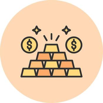 Gold Stack Gradient Style Design Element vector