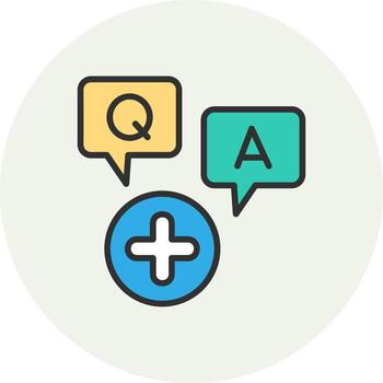 Question and answer Muted Color UI Design vector