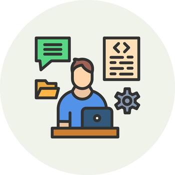 software desarrollador agudo borde visual objeto vector