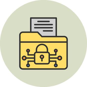 Data Encryption Flat Design Concept Piece vector