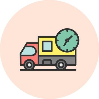 On Time Gradient Themed UI Symbol vector