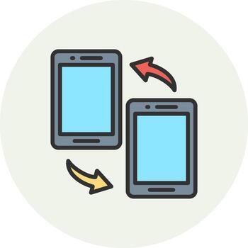 datos sincronización basado en aplicaciones interfaz gráfico elemento vector