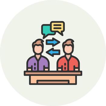 conversacion Delgado línea Arte elemento vector