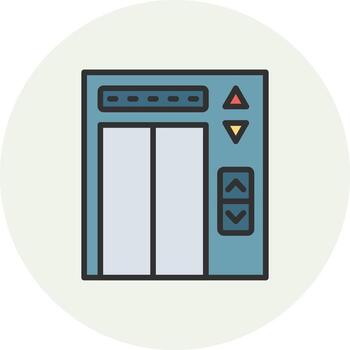 Modern Elevator Responsive App Shape Design vector