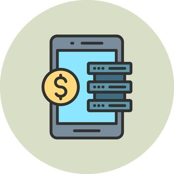 Mobile Data Restore Detailed User Interface Piece vector