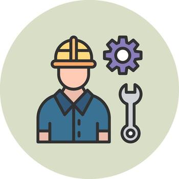 Engineer User Interface Badge vector