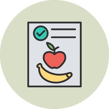 Diet Outlined Frame UI Object vector