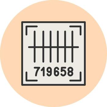 Bar Code Monotone Sketch UI Concept vector