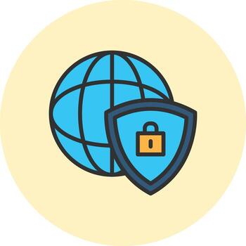 Web Security Clean User Interface Concept vector