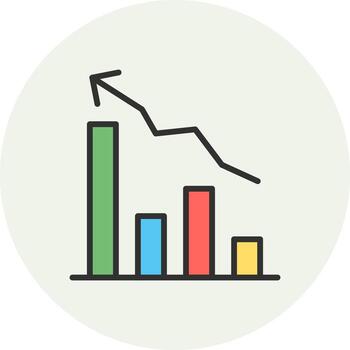 bar gráfico degradado estilo diseño elemento vector