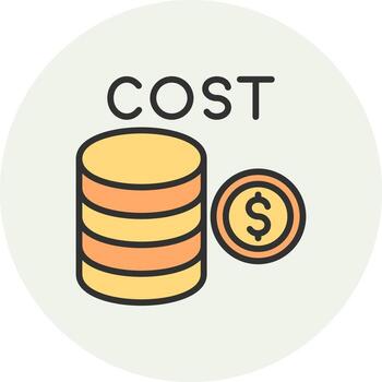 Cost Modern Shape Graphic Object vector