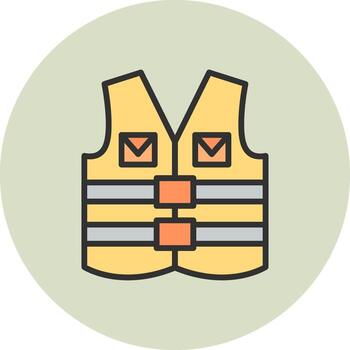 alto visibilidad chaleco codificado usuario interfaz símbolo vector