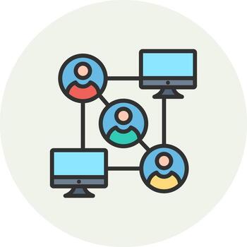 Network Muted Tone UI Object vector