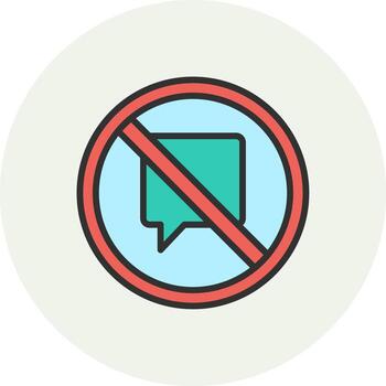 No Talk User Interface Mark Style vector