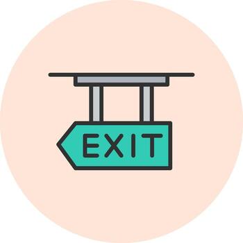 Exit Gradient Style Design Element vector