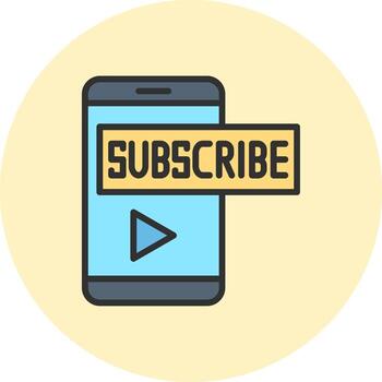 Subscribe Custom Line Art Element vector