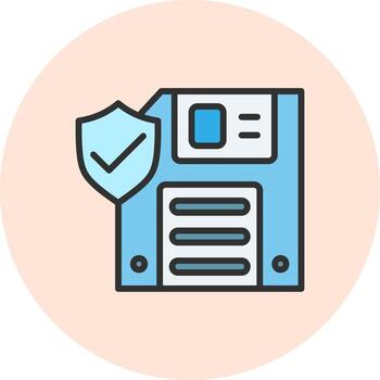 Floppy Disk Dark Mode UI Symbol vector