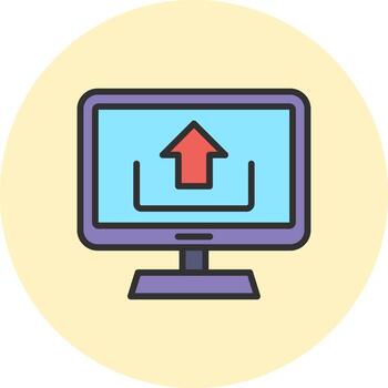 Upload Vibrant Visual Design Object vector