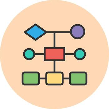 diagrama de flujo usuario interfaz marca estilo vector