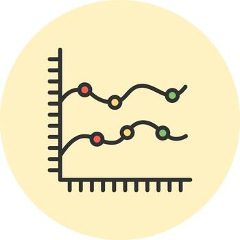 Smooth Line Two Colours Neon User Interface Symbol vector
