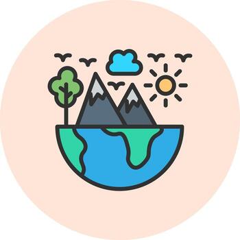 Environment Gradient Themed UI Symbol vector