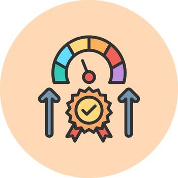 Quality control Sharp Line Visual Mark vector