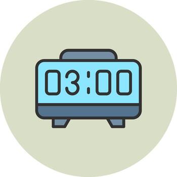 Digital Alarm Clock Wireframe App Interface Design vector