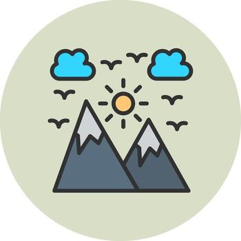 Sunset Abstract User Interface Visual vector
