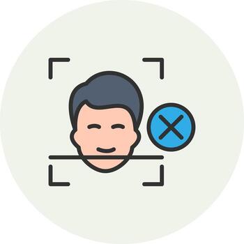 Face Detection Vivid App UI Element vector