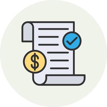 Receipt Color Block UI Badge vector