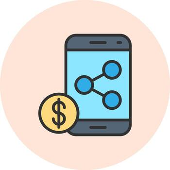 Share User Interface Mark Style vector