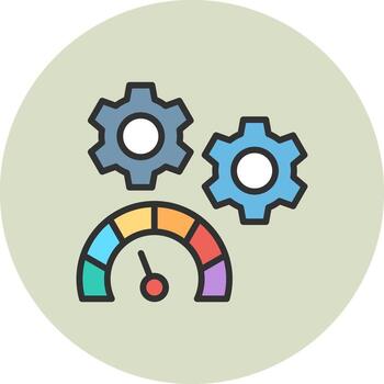 Performance management Sharp Line Visual Mark vector