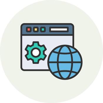 Internet 3d prestados aplicación símbolo vector