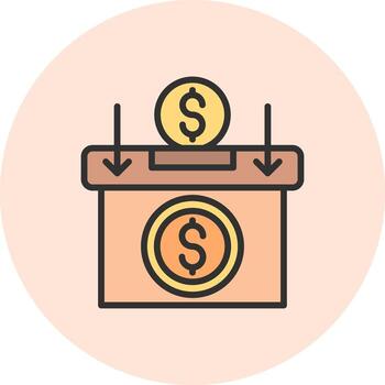 Insert coin Gradient Style Design Element vector