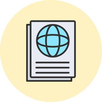 OnLine Two Colour Muted Tone UI Object vector