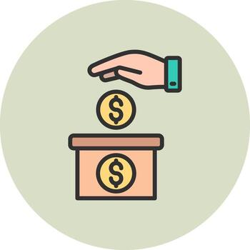 Deposit Color Block UI Badge vector