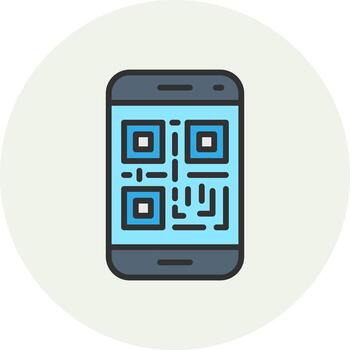 Qr Code Thin Graphic Shape Style vector
