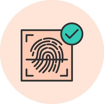 Scan Sharp Line Visual Mark vector