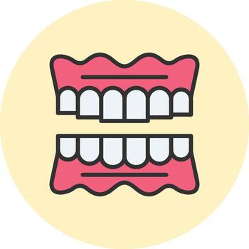 Dentures Sharp Edge Visual Object vector