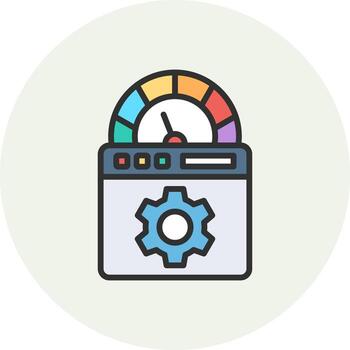 banda ancha interfaz línea gráfico estilo vector