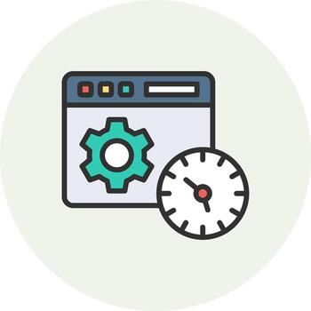 Time management Minimal User Interface Element vector